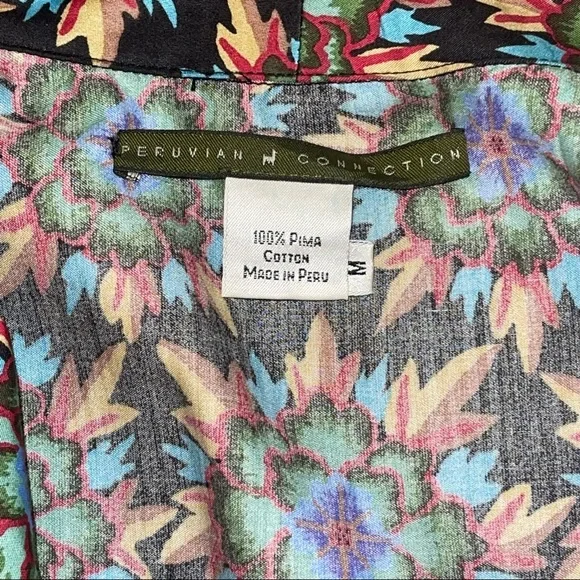 Peruvian Connection Tan and Black Kimono Robe - Picture 7 of 16